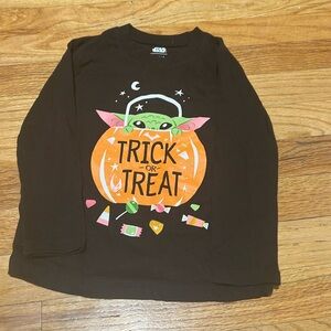 Baby Yoda Halloween Trick or treat top for toddlers